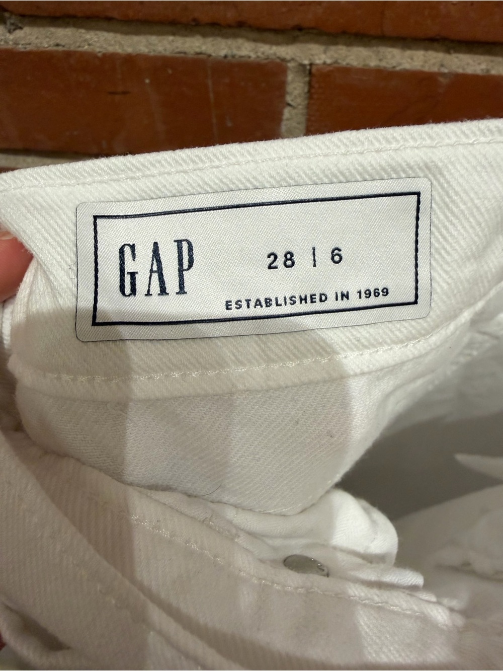 GAP White Denim Maxi Skirt with Front Slit - Picture 4 of 4